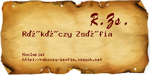 Rákóczy Zsófia névjegykártya